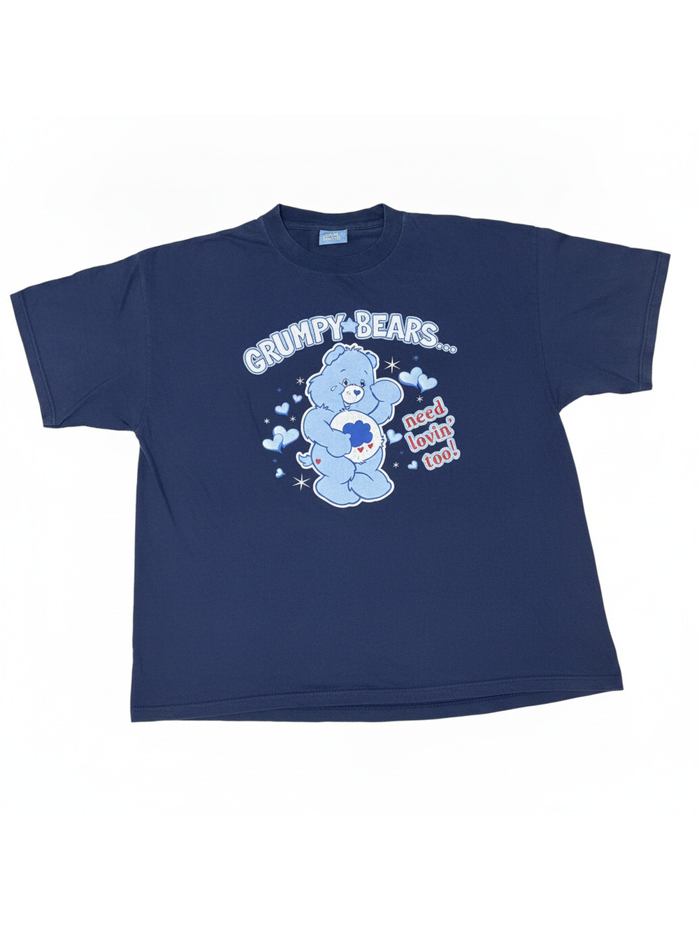 Vintage Grumpy Bears Navy Blue T-Shirt - Need Lovin' Too!